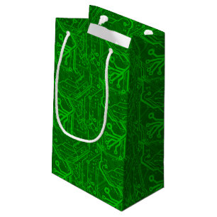 Bolsa De Regalo Pequeña Patrón de placa de circuito impreso verde