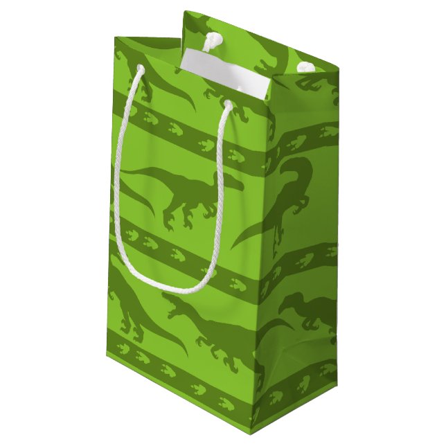 Bolsa De Regalo Pequeña Patrón de rapero verde (Angulo reverso)