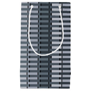 Bolsa De Regalo Pequeña Patrón de raya contemporáneo gris espacial