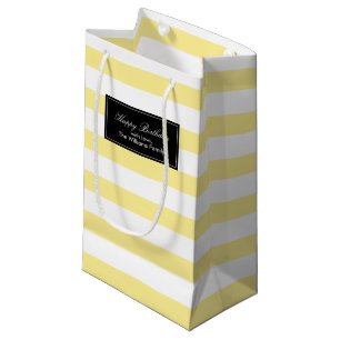 Bolsa De Regalo Pequeña Patrón de rayas amarillas