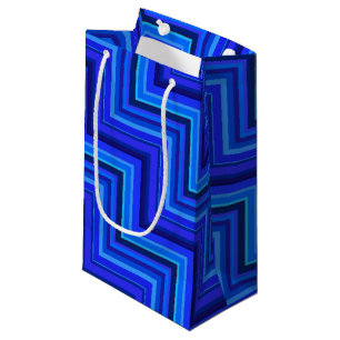 Bolsa De Regalo Pequeña Patrón de rayas azules
