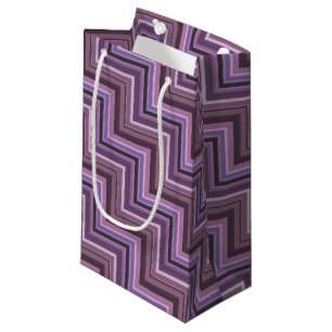 Bolsa De Regalo Pequeña Patrón de rayas de malva