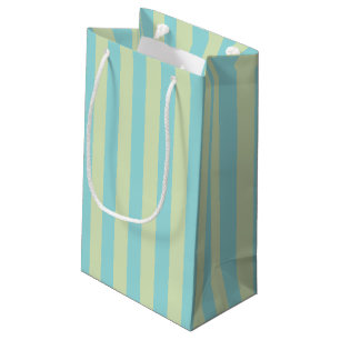 Bolsa De Regalo Pequeña Patrón de rayas suaves pastel – Crema de lima y la