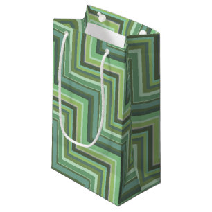 Bolsa De Regalo Pequeña Patrón de rayas verdes olivares