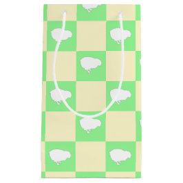 Bolsa De Regalo Pequeña Patrón de tablero de cheques de Pascua con motivo 