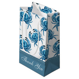 Bolsa De Regalo Pequeña Patrón marino de los cangrejos azules