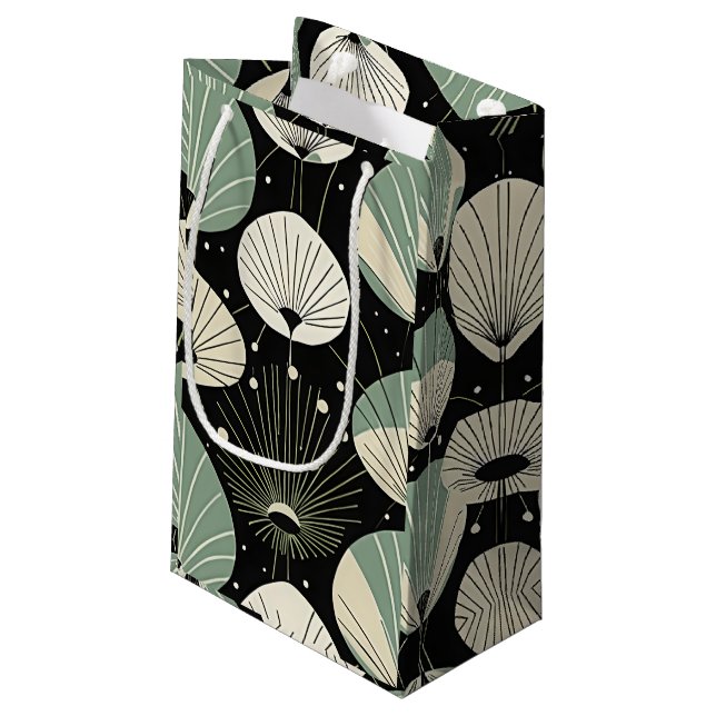 Bolsa De Regalo Pequeña Patrón moderado mínimo de edad atómica retro (Angulo reverso)