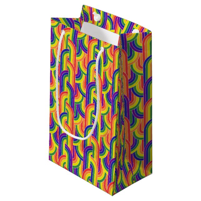 Bolsa De Regalo Pequeña Patrón moderno arco iris (Angulo Anverso)