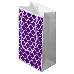 Bolsa De Regalo Pequeña Patrón morado de la hoja de quatrefol marroquí bla