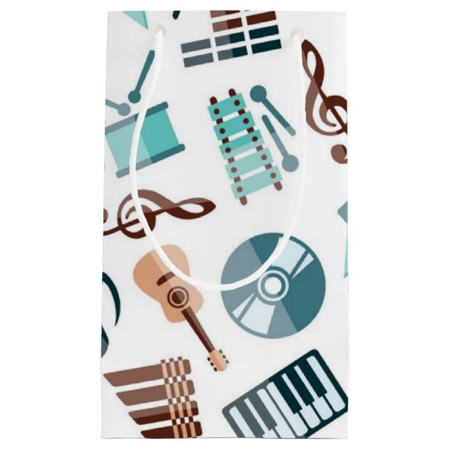 Bolsa De Regalo Pequeña Patrón musical (Anverso)