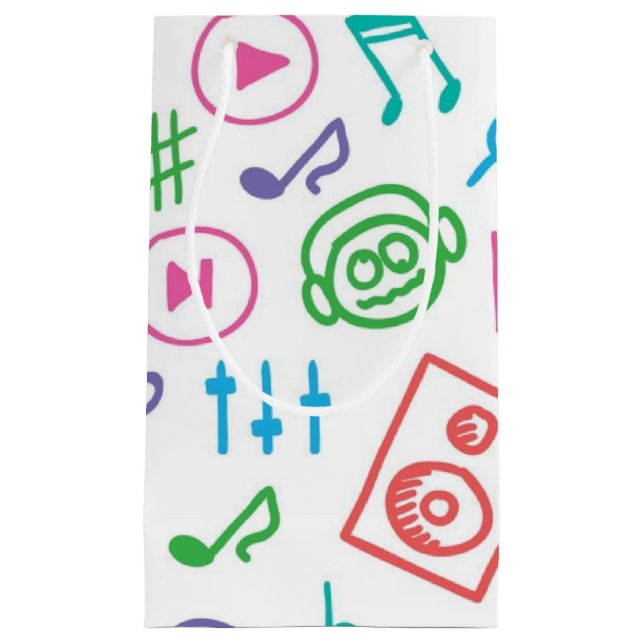 Bolsa De Regalo Pequeña Patrón musical (Anverso)