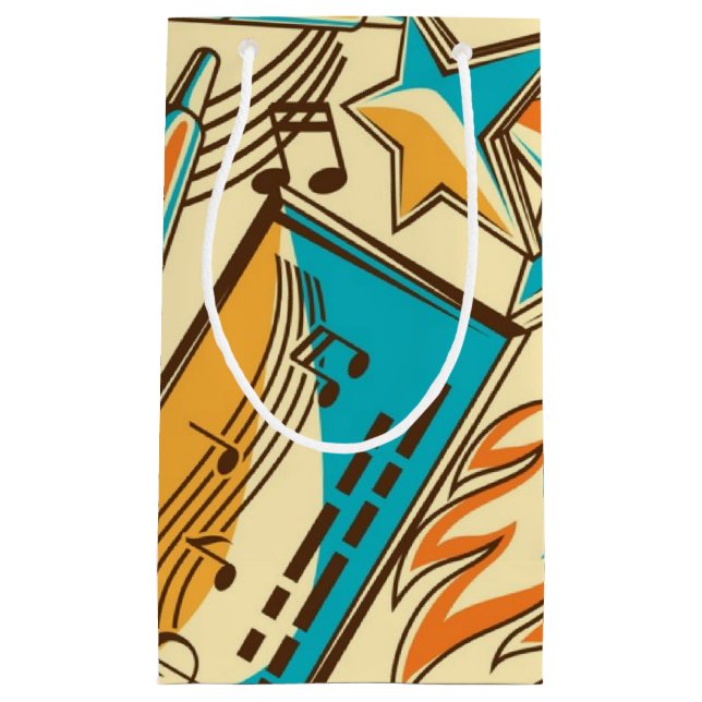 Bolsa De Regalo Pequeña Patrón musical (Anverso)