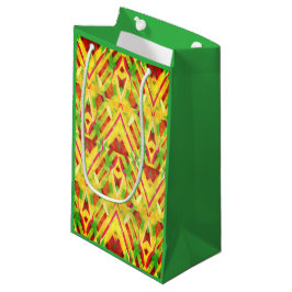 Bolsa De Regalo Pequeña Patrón verde y marrón