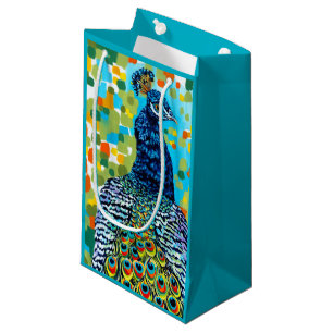 Bolsa De Regalo Pequeña Pavo real Plumed II