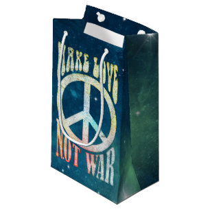 Bolsa De Regalo Pequeña Paz del poder de las flores - Haz el amor no la gu
