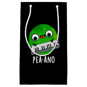 Bolsa De Regalo Pequeña Pea-ano Funny Music Veggie Pea Pun Dark BG