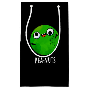 Bolsa De Regalo Pequeña Pea-nut Gracioso Crazy Pea Pun Dark BG