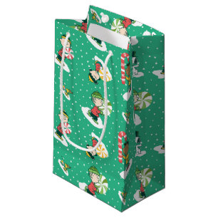 Bolsa De Regalo Pequeña Peanuts Peppermint Dreams Snowflake Pattern
