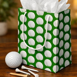 Bolsa De Regalo Pequeña Pelota de Golf en Patrón de Hierba