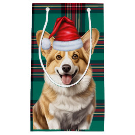 Bolsa De Regalo Pequeña Pembroke Welsh Corgi Perro Navidades festivos
