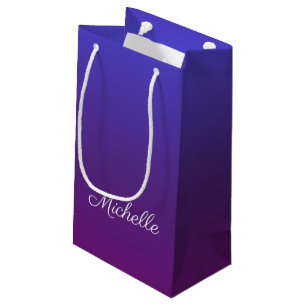 Bolsa De Regalo Pequeña Pena azul y púrpura personalizada