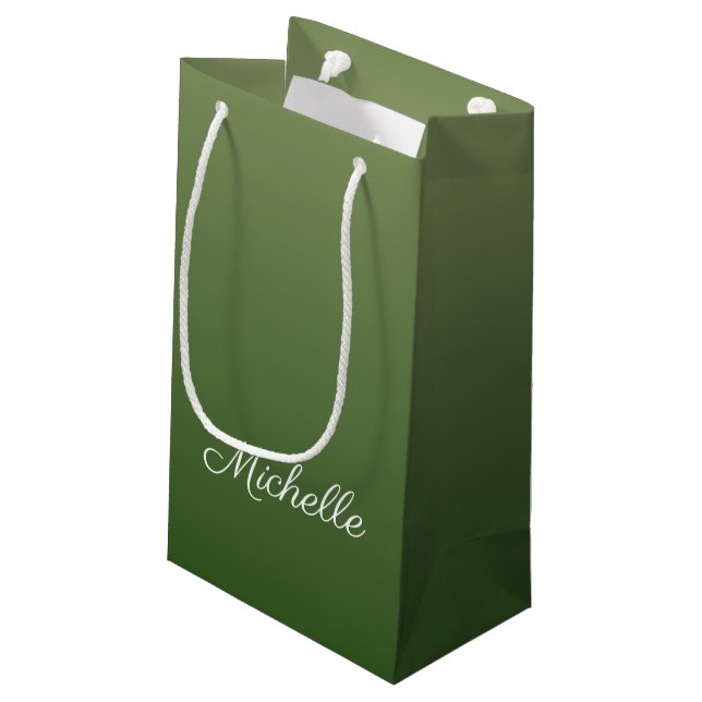 Bolsa De Regalo Pequeña Pena verde personalizada (Angulo reverso)