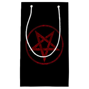 Bolsa De Regalo Pequeña Pentagram del diablo Rojo