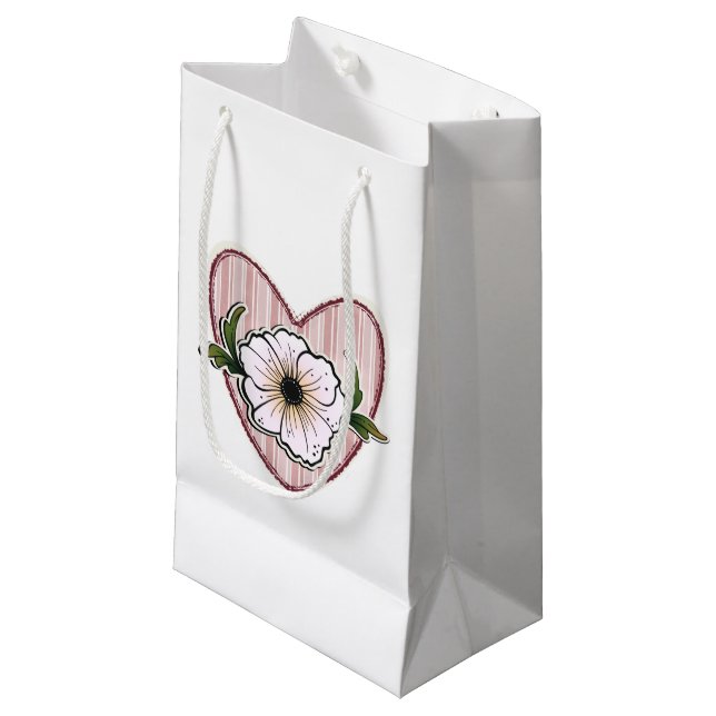 Bolsa De Regalo Pequeña Peony Heart (Angulo Anverso)