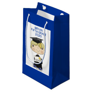 Bolsa De Regalo Pequeña Pequeño graduado de pelo rubio