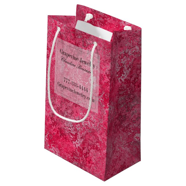 Bolsa De Regalo Pequeña Pequeños bolsos rosados rojos del Crafter del (Angulo reverso)