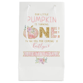 Bolsa De Regalo Pequeña Pequeños Chicas de calabaza Primer cumpleaños