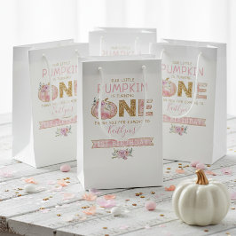 Bolsa De Regalo Pequeña Pequeños Chicas de calabaza Primer cumpleaños