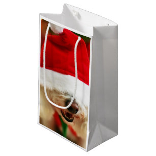 Bolsa De Regalo Pequeña Perrito de Bichon Frise que lleva el traje de