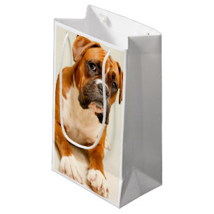 Bolsa De Regalo Pequeña Perrito del boxeador en el contexto poner crema de