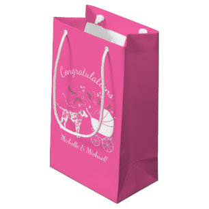 Bolsa De Regalo Pequeña Perro dálmata Chica rosa pipa Baby Shower