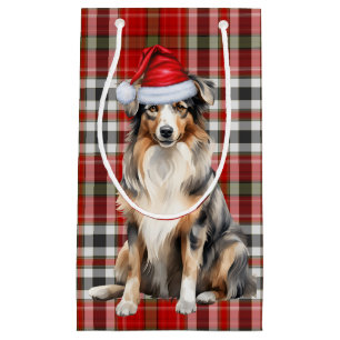 Bolsa De Regalo Pequeña Perro de Navidades Pastores y Pastores Australiano