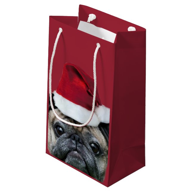Bolsa De Regalo Pequeña Perro del barro amasado del navidad (Angulo reverso)