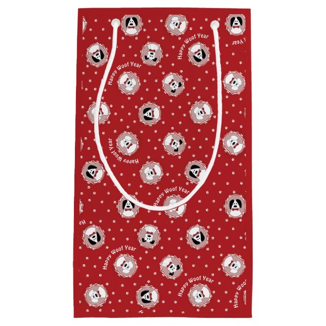 Bolsa De Regalo Pequeña Perro Lover 'Feliz Año de la Fama' (Anverso)