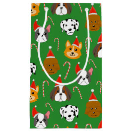 Bolsa De Regalo Pequeña Perro Navidad Cute Patterado