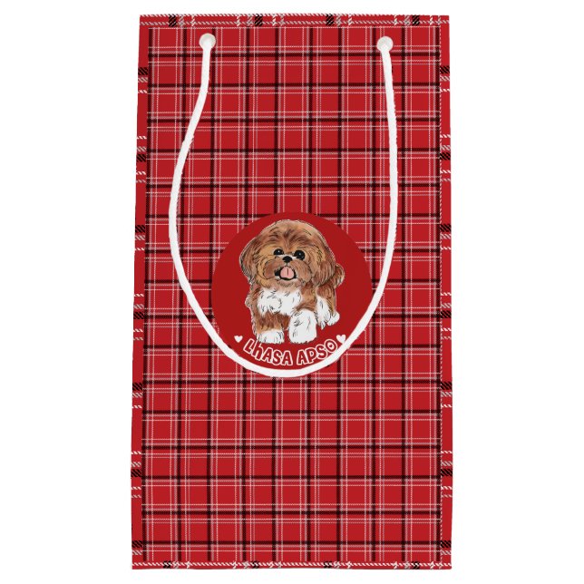 Bolsa De Regalo Pequeña Perros de Lhasa Apso (Anverso)