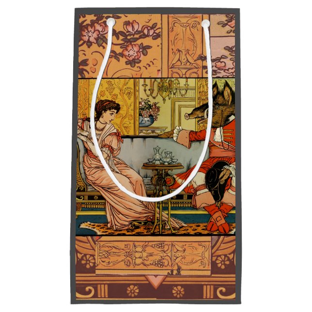 Bolsa De Regalo Pequeña Personajes de cuento de hadas clásicas de la besti (Anverso)