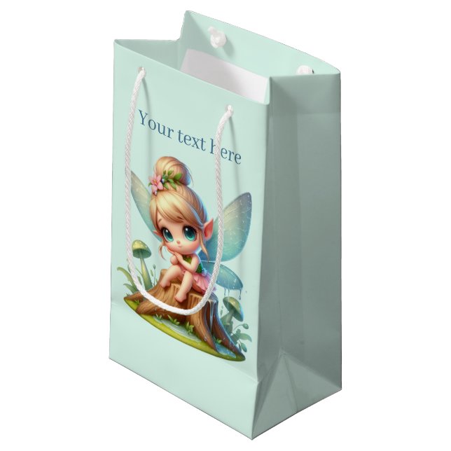 Bolsa De Regalo Pequeña Personalizable de hadas fiesta de chicas Cute (Angulo Anverso)