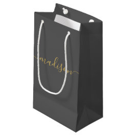 Bolsa De Regalo Pequeña Personalizado Chic Femenino Glamuroso Dorado Gris