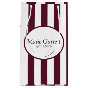 Bolsa De Regalo Pequeña Personalizado de bandas maroon clásicas
