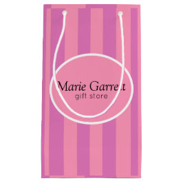 Bolsa De Regalo Pequeña Personalizado de bandas rosadas clásicas