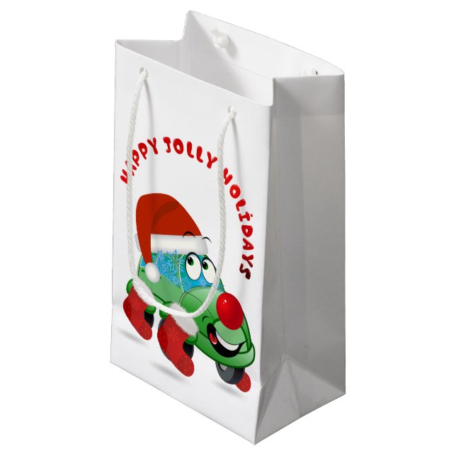 Bolsa De Regalo Pequeña Personalizado de coches de Navidades inteligentes (Angulo Anverso)