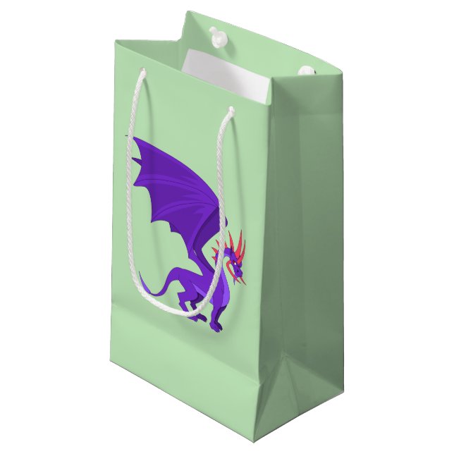 Bolsa De Regalo Pequeña Personalizado de dragón morado (Angulo Anverso)