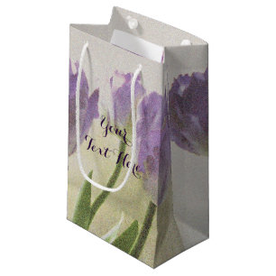Bolsa De Regalo Pequeña Personalizado de la flor de tulipán morado favorec