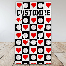 Bolsa De Regalo Pequeña Personalizado de voleibol y corazón Nombre del jug