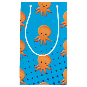 Bolsa De Regalo Pequeña Personalizado lindo bebé octopus océano azul